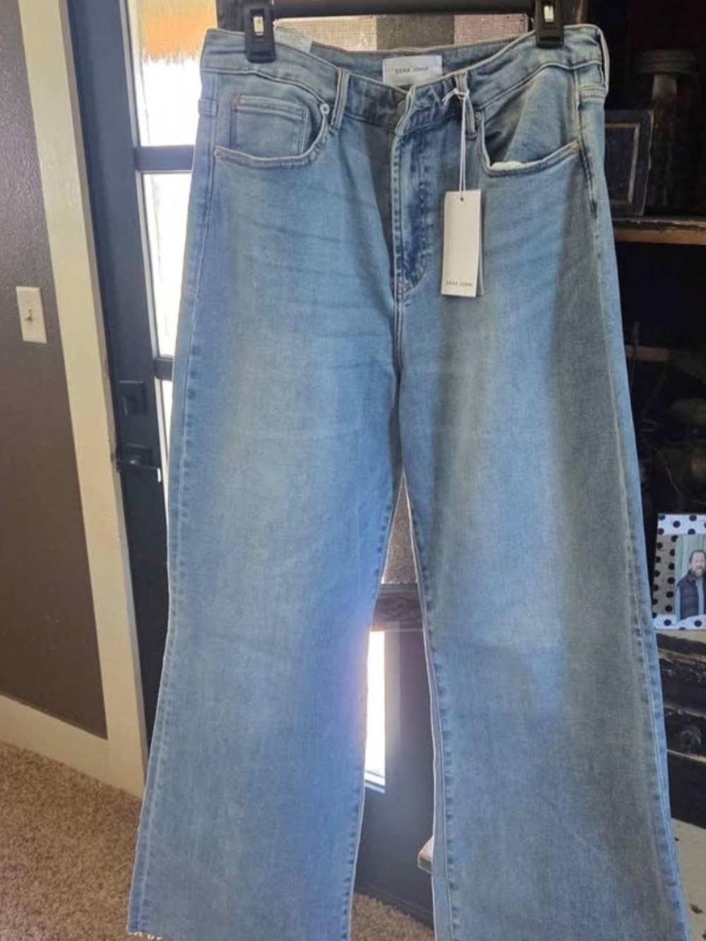 Wide-Leg Light Blue Jeans - FIONA